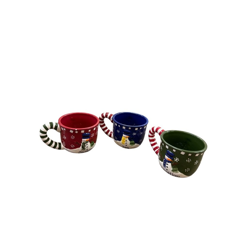 Set Of 3 Personal Creations Ceramic Christmas Mugs SKU 6947